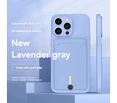 Funda para teléfono móvil con ranura para tarjetas para iphone 16, 15, 14, 13, 12, 11 pro max mini plus, funda de silicona suave