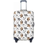 Custom French Bulldog Travel Lage Elastic Frenchie Dog Lover Suitcase Cover Protector Fit 18-32 Inch