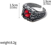 Anillo de juego Dark Souls  anillo de estilo Vintage de zafiro negro y rojo  anillos de Metal ajustables para mujeres y hombres  accesorios de joyería para disfraz  regalo