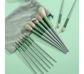 Set De 13 Pinceles De Maquillaje Para Mujer Pincel Para Sombra Base Rubor Pincel De Mano Suave Herramientas De Belleza Con Bolsa