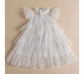 Rainbow Princess Dress with Sequins for Girl, Unicorn Costume of 3, 6 and 8 Years, Party Cake Clothes, Summer Novelty