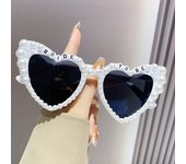 Nuevo amor perla gafas de sol alfabeto gafas Internet celebridad al aire libre calle gafas de sol