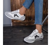 Women's Fashion Sneakers Low Top Lace-Up Breathable PU Leather Casual Running Shoes