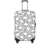 Custom French Bulldog Travel Lage Elastic Frenchie Dog Lover Suitcase Cover Protector Fit 18-32 Inch