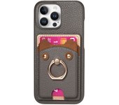 Ring Stand Phone Case, Card Holder Slim Protective Cover For iPhone 11 Pro Max 12 13 Mini XS X XR 7 8 SE SE3 Wallet Phone Cover