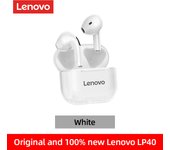 Lenovo LP40 TWS Earphones Bluetooth 5.0 True Wireless Headphones Waterproof Compatible with iOS Android