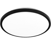 Luz LED de techo regulable con Control remoto, luz redonda de 24W, color negro, para baño, dormitorio, sala de estar, cocina y pasillo