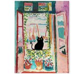 Abstract Monet Garden Landscape Canvas Painting Sunflower Flower Black Cat Poster Print Picture Living Room Aesthetic Home Decor