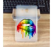 For Samsung Galaxy Tab A7 Lite SM-T225 SM-T220 SM-T225N SM-T227U 8.7 Inch Rainbow Zebra Lips Love Transparent Soft Tablet Cover