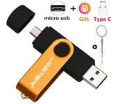 JASTER 3 in 1 USB Flash Drive TYPE-C Adapters Gifts Pen Drive OTG Memory Stick U Disk for Android SmartPhone PC 16G 32G 64GB