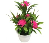 Simulación Artificial en maceta, plantas falsas amarillas, rojas, naranjas, rosas y moradas, flores, decoración de mesa de jardín para el hogar, adorno para habitación, bonsái
