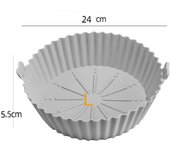 Air Fryer Silicone Basket Tray 20/23cm Round Square 4/5/6/8 Liters XXL Shape Airfryer Case Protector Pan Mold er
