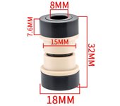 MTB Rear Shock Bushing ID 12.7mm 22 - 68mm Shock Absorber DU Bushing OD 15mm Replaceable Bike Rear Shock Absorber Mountain Bike