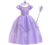 Frozen Purple Sophia Rapunzel Princess Dress Sofia Cosplay Dresses Kids, Birthday Carnival For Girls, Kids Clothes