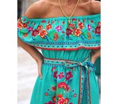 Spring Summer Women's New One Off Shoulder Fashion Red wer Printed Up Waist Long SDress