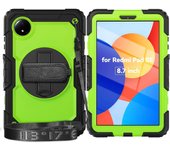 Heavy Duty shockrpoof Case 360° Rotating Hand/Shoulder Strap Stand for Xiaomi Redmi Pad SE 8.7 Inch built-in Screen Protector