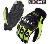 SUOMY Summer Motorcycle Riding Gloves Touchscreen Motocross Gloves Stainless Steel Metal Protective Shell Motorbike MTB Glove Non-slip