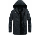 Winter Street Fashion Big Pocket Man Tops New Retro Style Removable Hat Coats Fleece Keep Warm Thickening Outdoors Jacket Man