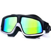 Gafas de natación profesionales con marco grande, lentes chapadas para miopía, gafas de buceo con dioptrías antiniebla, Anti-UV, estuche para gafas para hombres y mujeres