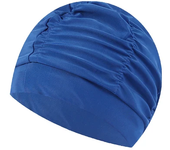 Gorro de baño de Color puro para mujer, gorro de baño de tela con pelo largo, protección de orejas, para piscina y playa