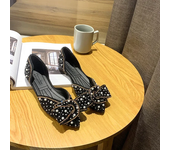 Women Flat Single Shoes Feamle Autumn Pointed Toe Shoes Flat Loafers Soft Sole Ladies Plus