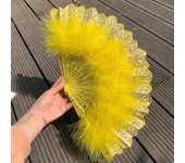 Vintage Sweet Fairy Girl for Lolita Costume Accessories Handmade Dance Hand Fan Feather Folding Fan Wedding Gift Party Decor