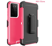 3 IN 1 Heavy Duty Armor Shockproof + Belt Clip Case For Samsung Galaxy S23 S22 S24 ULTRA S10 PLUS Note 20 10 Cover