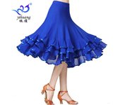 Nueva Falda De Baile Modal, Malla Gran Falda De Swing, Baile Latino Hermandad De Baile Cuadrado Práctica De Media Longitud Falda De Baile