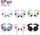 6/1Pairs Sports Ear Hooks for Apple AirPods 3 Generation Ear Cover Ear Tips Anti Slip Lostproof Silicone Ear Grip for AirPods 3