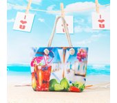 Ethnic Style Beach Tote Bag with Double Handles for Women - Fashionable and Spacious Bag for Beach Essentials