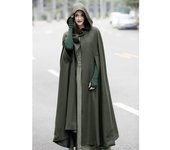 Cinco Colores Capa Con Capucha Capa Extendida Duffle-coat Moda Mujer Tendencia Abrigo Abrigo Capa Temperamento Abrigo