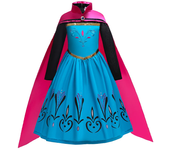 Disfraz de princesa Anna verde para niñas pequeñas, disfraz de Halloween, vestido elegante para fiesta de cumpleaños, vestido de vacaciones carvinal