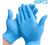 10/30/40/60PCS Disposable Blue Nitrile Household Cleaning Gloves Food Grade Waterproof Dishwashing Glove