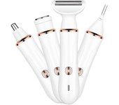 Women Electric Shaver, Bikini Legs Women Shaver Eyebrow Lip Body Face Beard Nose Arm Underarm Facial Epilator for Women Shaver 4 in 1 Set, Type-C Charging Port
