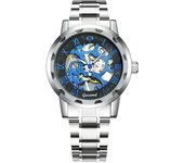 Reloj mecánico de moda para hombres reloj mecánico manual fondo transparente reloj hollow