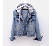 women hooded jackets casual denim coats ladies fashion hoodies