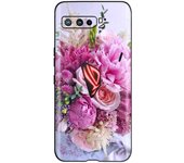 Case for ASUS ROG Phone 3 ZS661KS Case Black Matte Silicone Back Cover Phone Cases For ASUS zs661ks Flowers Fashion Bumper Capa