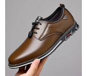 Zapatos informales para hombre, zapatos de negocios a la moda, mocasines cómodos sin cordones para hombre, zapatos de trabajo de cuero con plataforma, talla grande 50