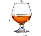 2Pcs European XO Whiskey  Wine tail Brandy Beer Vodka Margaret Goblet Big Belly Cup Cognac Glass Bar Drinkware