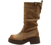 Botas Retro De Mujer, Nuevas Botas Apilables Botas Medianas