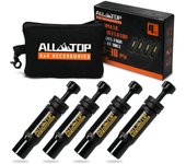 Adjustable Auto-Stop Tire Deflator Valve Kit (10-30 PSI) 4 PCS Screw-on Tyre Air Down Tool for Offroad 4x4
