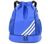 Hombres y mujeres bolsillos laterales dobles mochila deportiva con cordón bolsa de cordón, la escuela, la aptitud, bolsa de cordón, de gran capacidad, ligero, versátil, húmedo y seco, bolsas de baloncesto de fútbol, mochilas de senderismo