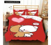 Kawaii Bubu and Dudu 3D Printing Anime Bedding Set Duvet Cover Comforter Bed Single Twin Full King Queen Size Bedding Set Kids