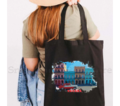 Edinburgh Havana Cuba Hanoi Vietnam Watercolor Ink Oil Painting Shoulder Canvas Cotton Tote Bag Cute Harajuku Shopper Handbag