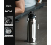 Botella de agua termo de 1,5 l, vaso de vacío de acero inoxidable, taza de café, té caliente aislado y botella de agua fría, bebida térmica
