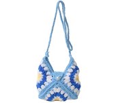 Vintage Shoulder Bag Crochet Flower Knitted Bag Bohemian Hollowed Out Weave Bag Handbag Sunflower Crochet Crossbody Bag Students