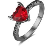 Women's  silver fashionable transparent bright crown ring, cubic zirconia, star, moon, flower Mother's Day Gift