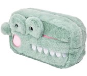Plush Pencil Case, Pencil Case for Girls and Boys, Cute Pencil Case Crocodile Pattern, Large Capacity Pencil Cases, Kids Funny Pencil Pouch