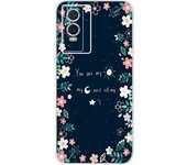 For Vivo Y76 5G 2021 Case Fundas Donut Butterfly Pattern Painting Etui Back Cover For Vivo Y76 Y 76 VIVOY76 5G Silicone Tpu Case