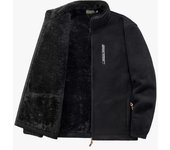 Men's warm thick fleece jacket, fashionable turtleneck coat, classic casual soft shell jacket, autumn and winter, 2024